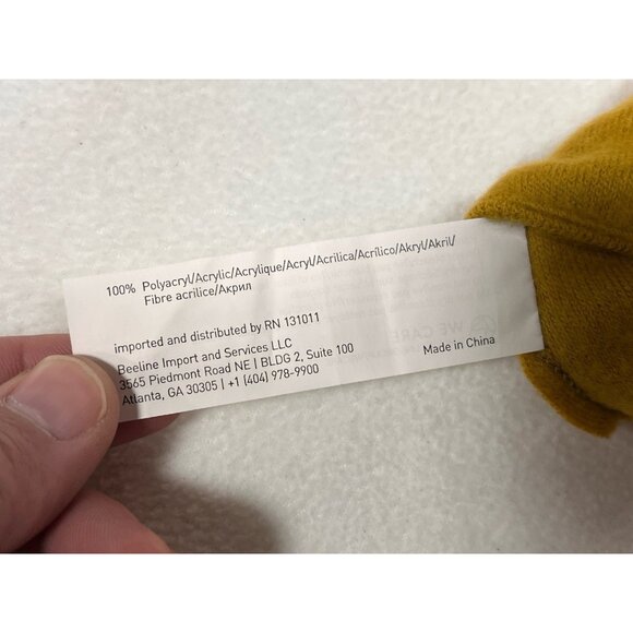 I Am Mustard Yellow Touchscreen Gloves Knit Heart Tip NWT Winter Warm - Picture 9 of 9